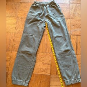Brandy melville john galt olive green sweatpants Pockets all size fits all